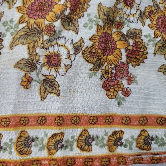 LOFT Floral Print Midi Dress - Cream and Brown - Picture 8 of 10